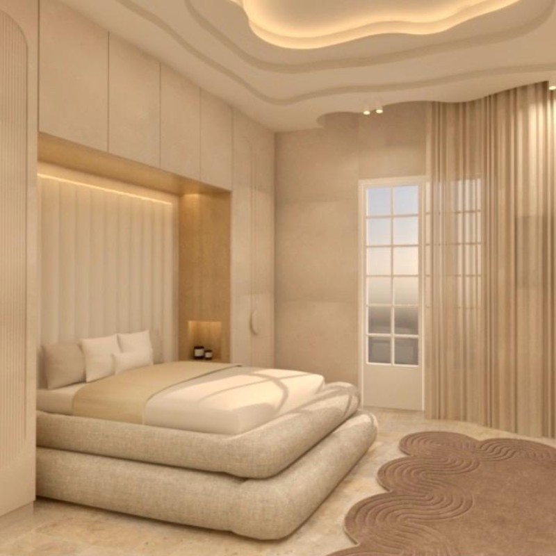 Magnifique chambre haut de gamme type sud de la france réalisée par notre entreprise de renovation à Saint Tropez