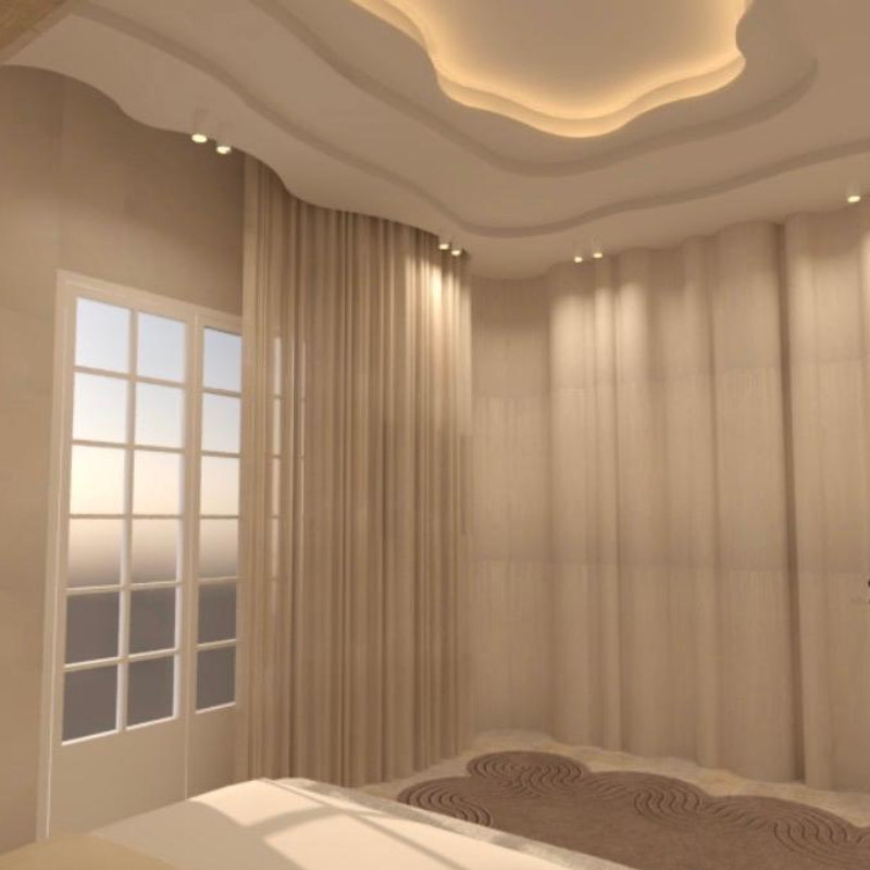 Renovation d'une chambre dans le cadre d'une renovation d'appartement à Saint Tropez